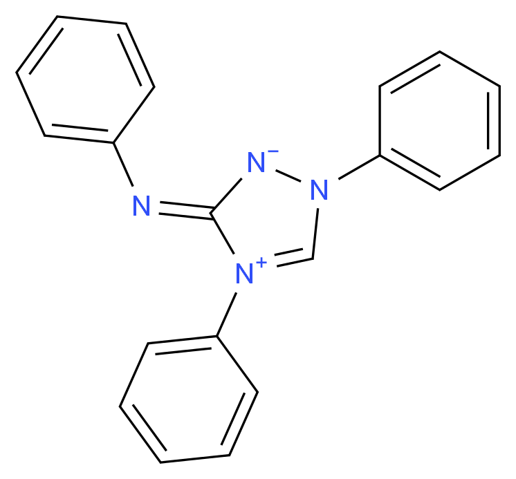 (5Z)-2,4-diphenyl-5-(phenylimino)-2,5-dihydro-1H-1,2,4λ<sup>5</sup>-triazol-4-ylium-1-ide_分子结构_CAS_2218-94-2