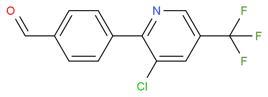 4-[3-Chloro-5-(trifluoromethyl)pyridin-2-yl]benzaldehyde_分子结构_CAS_)