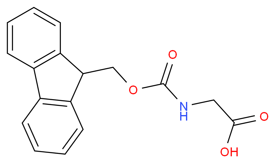 2-{[(9H-fluoren-9-ylmethoxy)carbonyl]amino}acetic acid_分子结构_CAS_29022-11-5