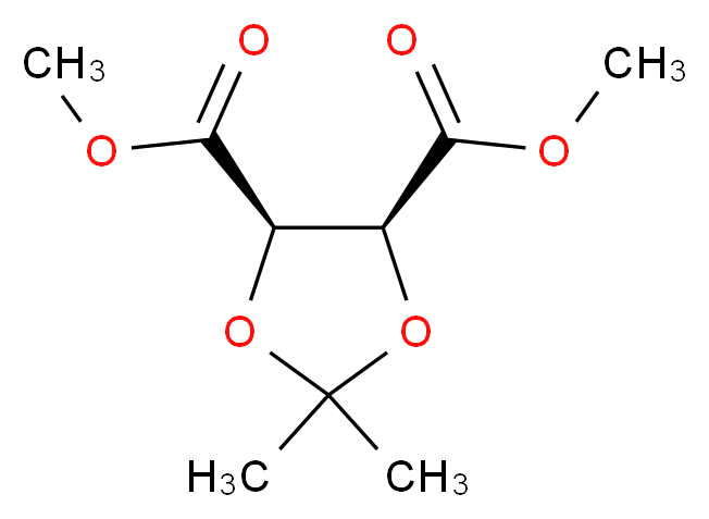 4,5-dimethyl (4R,5S)-2,2-dimethyl-1,3-dioxolane-4,5-dicarboxylate_分子结构_CAS_37031-30-4