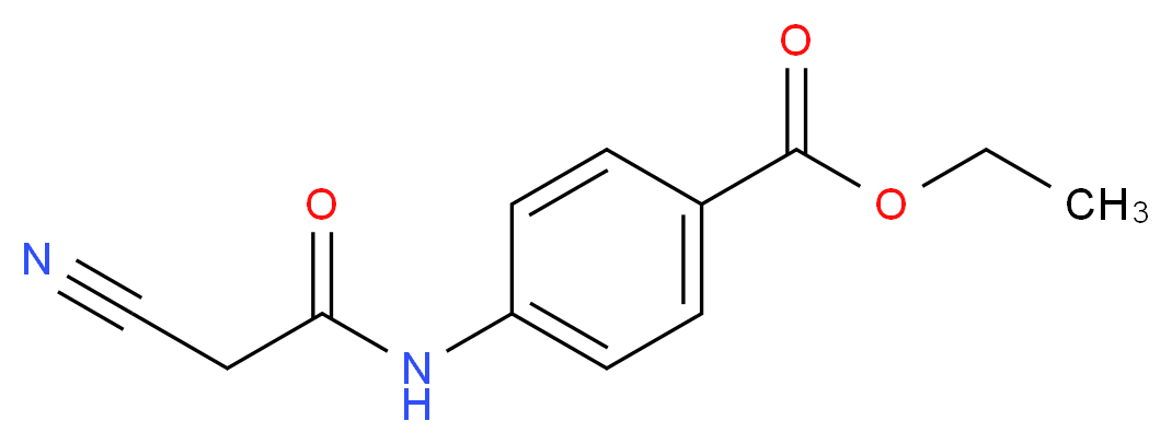 ethyl 4-(2-cyanoacetamido)benzoate_分子结构_CAS_15029-53-5