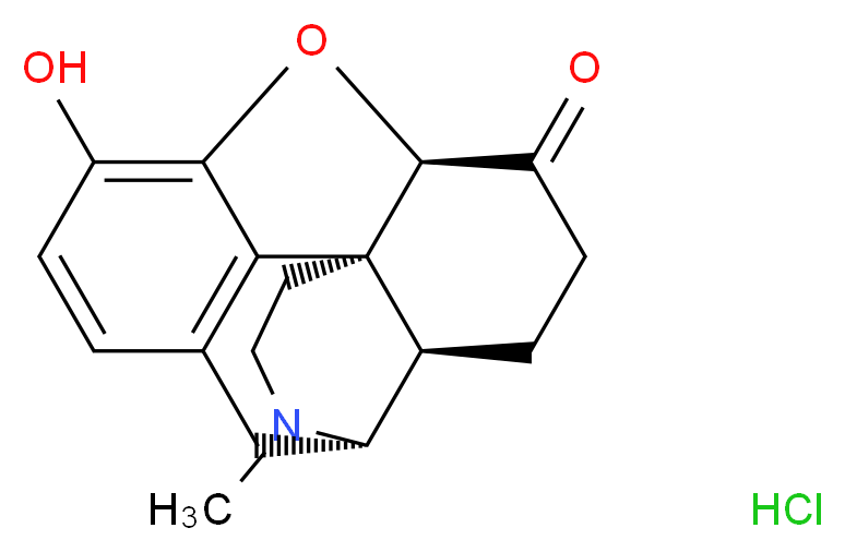(1S,5S,13R,17R)-10-hydroxy-4-methyl-12-oxa-4-azapentacyclo[9.6.1.0<sup>1</sup>,<sup>1</sup><sup>3</sup>.0<sup>5</sup>,<sup>1</sup><sup>7</sup>.0<sup>7</sup>,<sup>1</sup><sup>8</sup>]octadeca-7(18),8,10-trien-14-one hydrochloride_分子结构_CAS_71-68-1