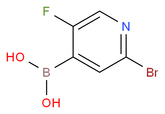 2-Bromo-5-fluoropyridine-4-boronic acid_分子结构_CAS_1072951-43-9)