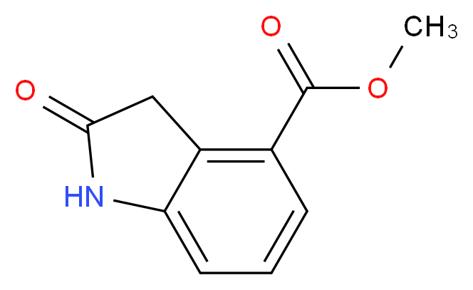 methyl 2-oxo-2,3-dihydro-1H-indole-4-carboxylate_分子结构_CAS_90924-46-2