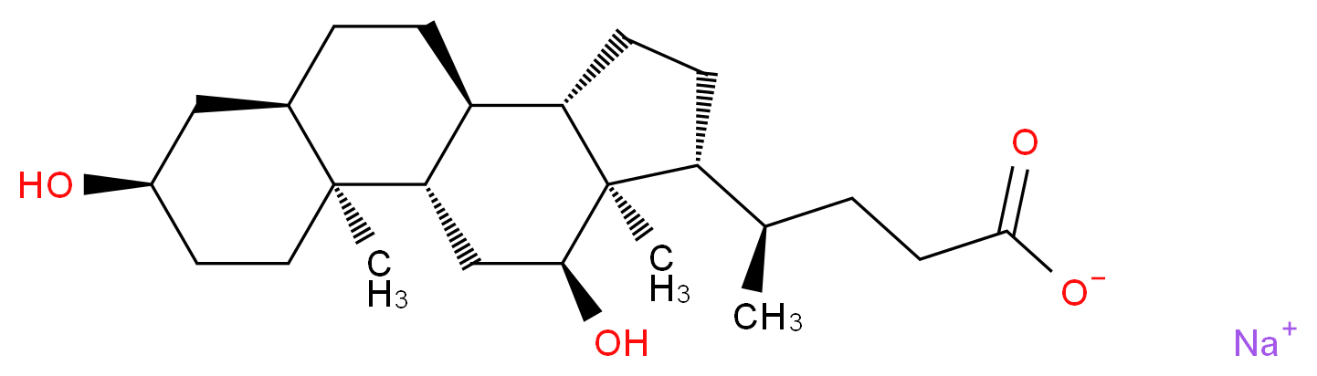 DEOXYCHOLIC ACID SODIUM SALT MONOHYDRATE_分子结构_CAS_302-95-4)