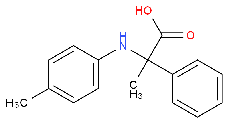 2-[(4-methylphenyl)amino]-2-phenylpropanoic acid_分子结构_CAS_1177343-49-5