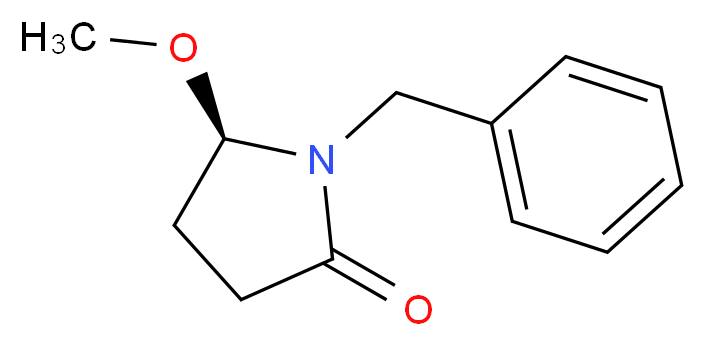 (5R)-1-benzyl-5-methoxypyrrolidin-2-one_分子结构_CAS_125629-91-6