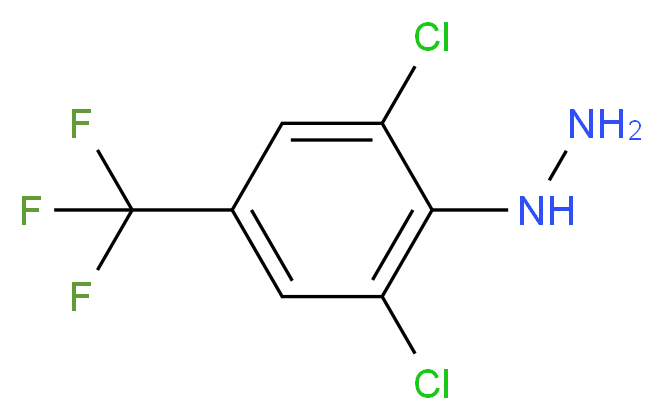 2,6-二氯-4-(三氟甲基)苯肼_分子结构_CAS_86398-94-9)