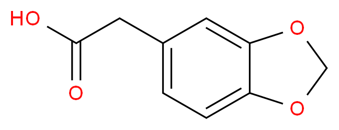 2-(2H-1,3-benzodioxol-5-yl)acetic acid_分子结构_CAS_)