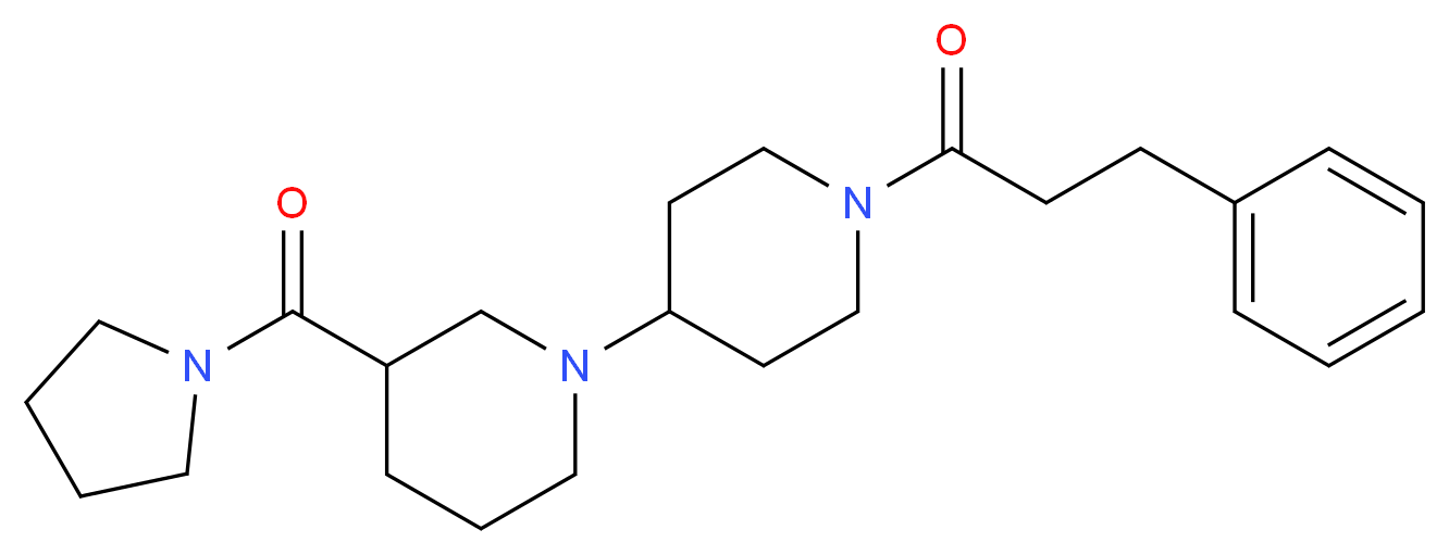 1'-(3-phenylpropanoyl)-3-(pyrrolidin-1-ylcarbonyl)-1,4'-bipiperidine_分子结构_CAS_)