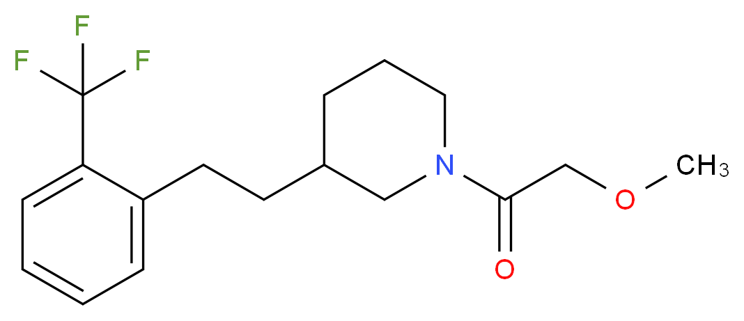 1-(methoxyacetyl)-3-{2-[2-(trifluoromethyl)phenyl]ethyl}piperidine_分子结构_CAS_)