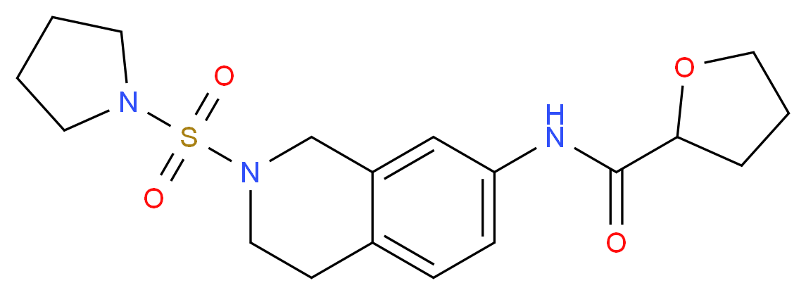 N-[2-(1-pyrrolidinylsulfonyl)-1,2,3,4-tetrahydro-7-isoquinolinyl]tetrahydro-2-furancarboxamide_分子结构_CAS_)