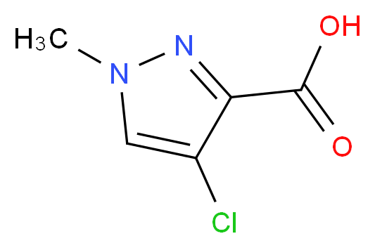 4-chloro-1-methyl-1H-pyrazole-3-carboxylic acid_分子结构_CAS_84547-85-3
