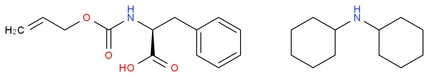 (2S)-3-phenyl-2-{[(prop-2-en-1-yloxy)carbonyl]amino}propanoic acid; N-cyclohexylcyclohexanamine_分子结构_CAS_110637-43-9