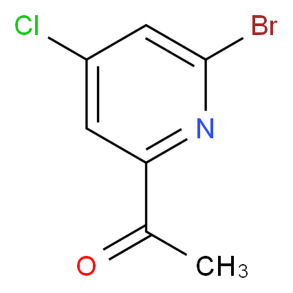 1-(6-bromo-4-chloropyridin-2-yl)ethan-1-one_分子结构_CAS_1060815-77-1