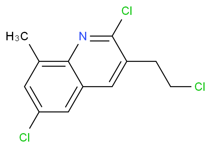 2,6-dichloro-3-(2-chloroethyl)-8-methylquinoline_分子结构_CAS_948291-86-9