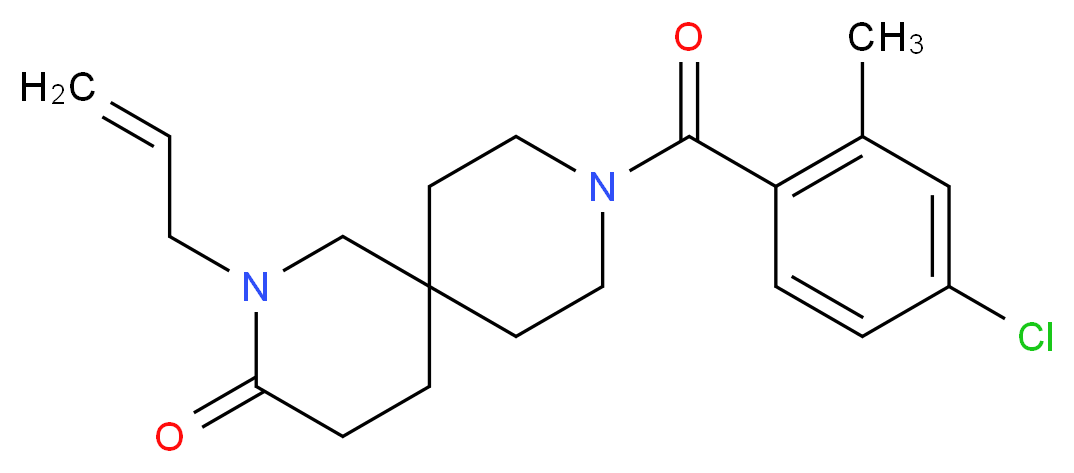 2-allyl-9-(4-chloro-2-methylbenzoyl)-2,9-diazaspiro[5.5]undecan-3-one_分子结构_CAS_)