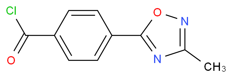 4-(3-methyl-1,2,4-oxadiazol-5-yl)benzoyl chloride_分子结构_CAS_876316-26-6