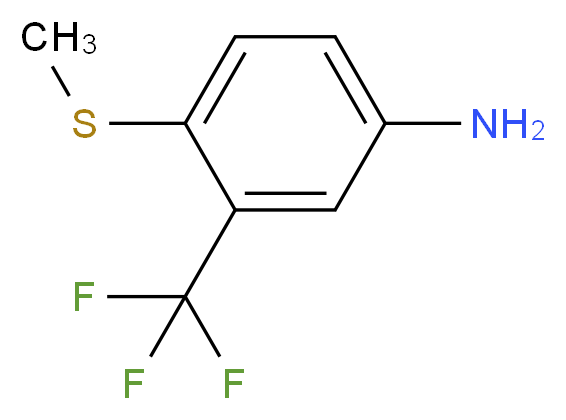 4-(Methylthio)-3-(trifluoroMethyl)aniline_分子结构_CAS_63094-56-4)