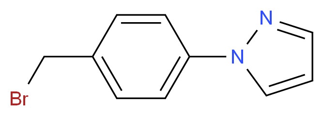 1-[4-(bromomethyl)phenyl]-1H-pyrazole_分子结构_CAS_368869-85-6