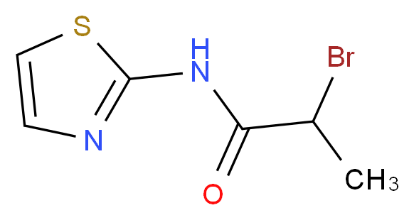 2-bromo-N-1,3-thiazol-2-ylpropanamide_分子结构_CAS_6521-08-0)