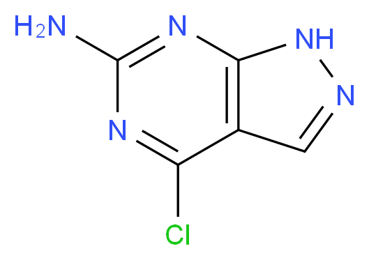 4-Chloro-1H-pyrazolo[3,4-d]pyrimidin-6-amine_分子结构_CAS_100644-65-3)