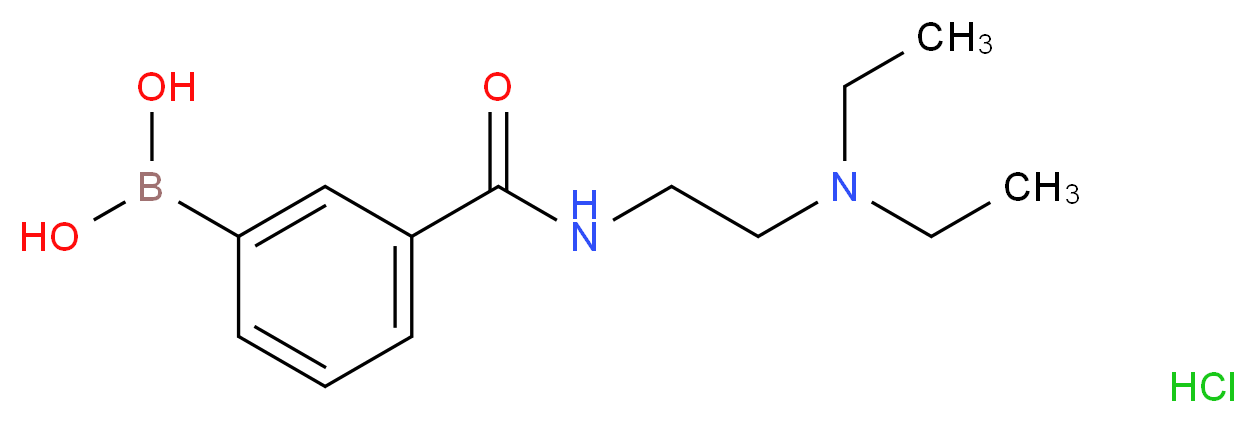 (3-((2-(Diethylamino)ethyl)carbamoyl)phenyl)boronic acid hydrochloride_分子结构_CAS_957061-01-7)