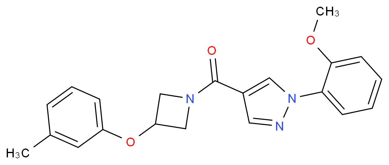 1-(2-methoxyphenyl)-4-{[3-(3-methylphenoxy)-1-azetidinyl]carbonyl}-1H-pyrazole_分子结构_CAS_)
