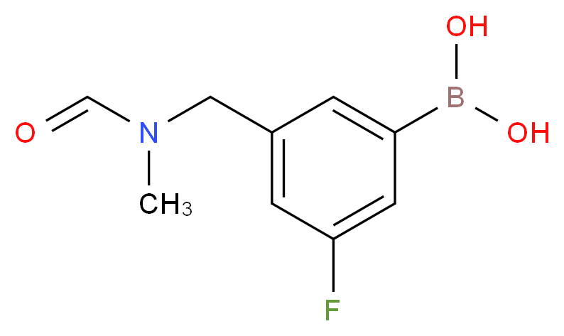 {3-fluoro-5-[(N-methylformamido)methyl]phenyl}boronic acid_分子结构_CAS_874219-38-2
