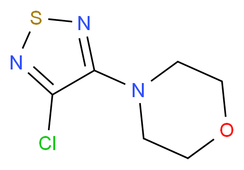 4-(4-Chloro-1,2,5-thiadiazol-3-yl)morpholine_分子结构_CAS_)