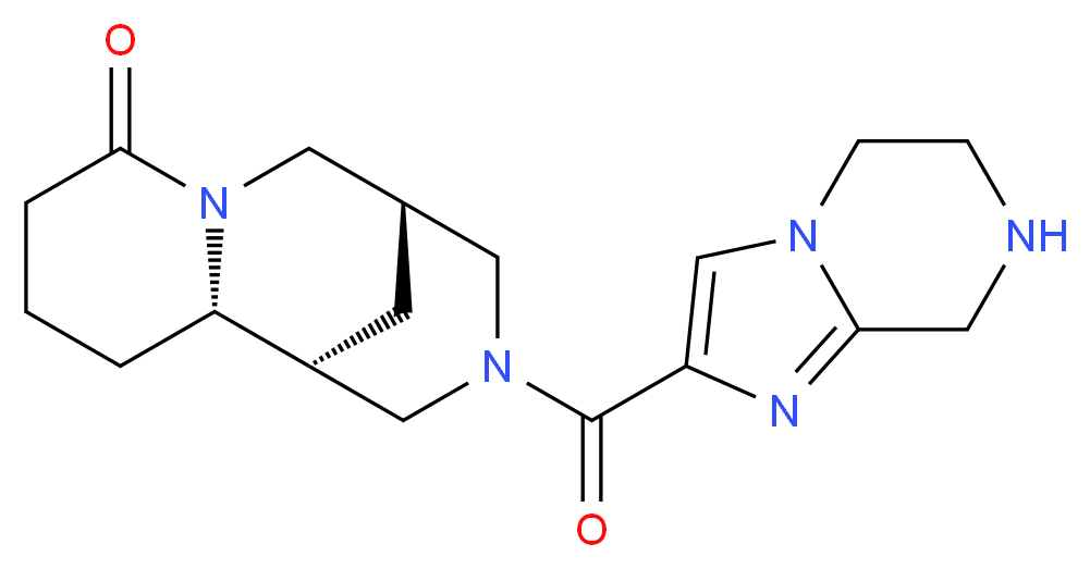 (1R,5R,11aS)-3-(5,6,7,8-tetrahydroimidazo[1,2-a]pyrazin-2-ylcarbonyl)decahydro-8H-1,5-methanopyrido[1,2-a][1,5]diazocin-8-one_分子结构_CAS_)