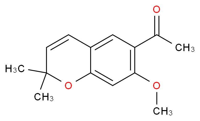 1-(7-methoxy-2,2-dimethyl-2H-chromen-6-yl)ethan-1-one_分子结构_CAS_20628-09-5