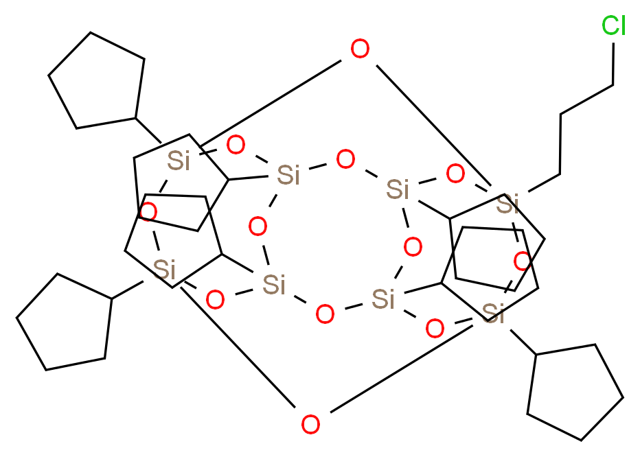 PSS-(3-Chloropropyl)-Heptacyclopentyl substituted_分子结构_CAS_308103-62-0)