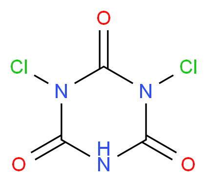 1,3-dichloro-1,3,5-triazinane-2,4,6-trione_分子结构_CAS_2782-57-2