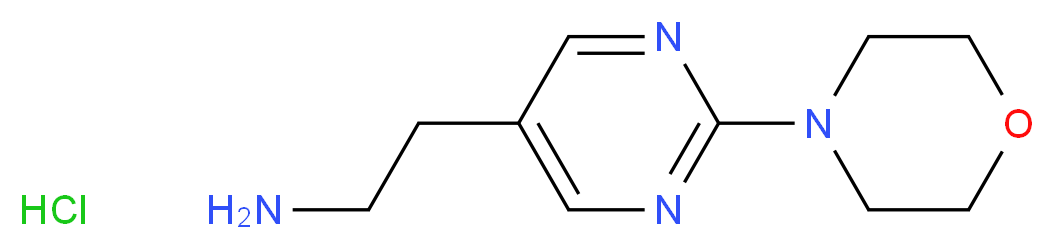 2-[2-(morpholin-4-yl)pyrimidin-5-yl]ethan-1-amine hydrochloride_分子结构_CAS_1196154-56-9