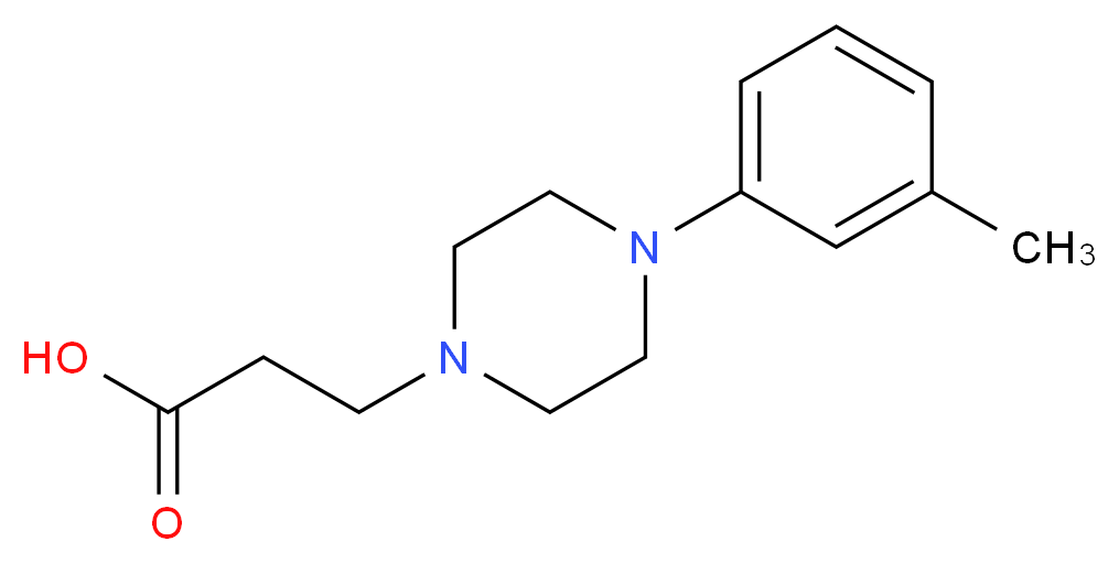 3-[4-(3-methylphenyl)piperazin-1-yl]propanoic acid_分子结构_CAS_500294-64-4)