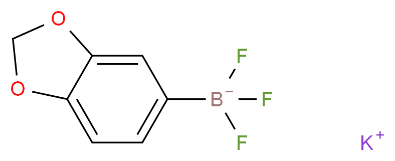 3,4-(亚甲基二氧基)苯基三氟硼酸钾_分子结构_CAS_871231-46-8)