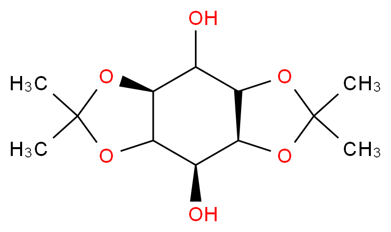 (1S,2S,7S)-5,5,11,11-tetramethyl-4,6,10,12-tetraoxatricyclo[7.3.0.0<sup>3</sup>,<sup>7</sup>]dodecane-2,8-diol_分子结构_CAS_98974-89-1