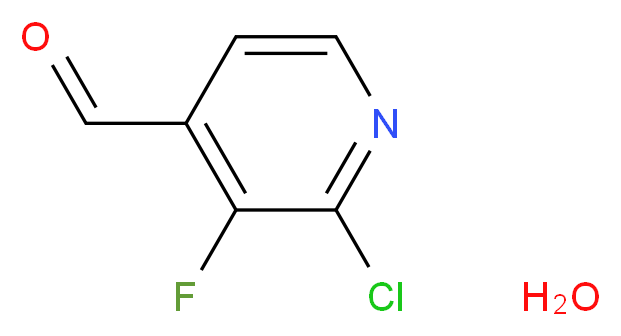 2-CHLORO-3-FLUORO-4-FORMYLPYRIDINE HYDRATE_分子结构_CAS_329794-28-7)