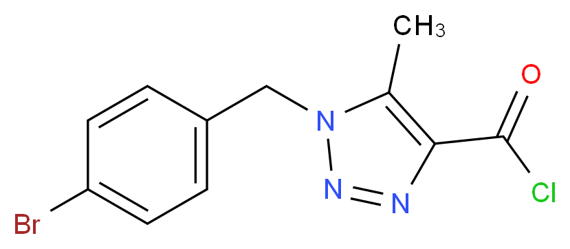 1-(4-Bromobenzyl)-5-methyl-1H-1,2,3-triazole-4-carbonyl chloride_分子结构_CAS_952182-50-2)