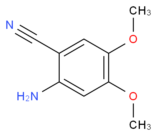 2-amino-4,5-dimethoxybenzonitrile_分子结构_CAS_26961-27-3