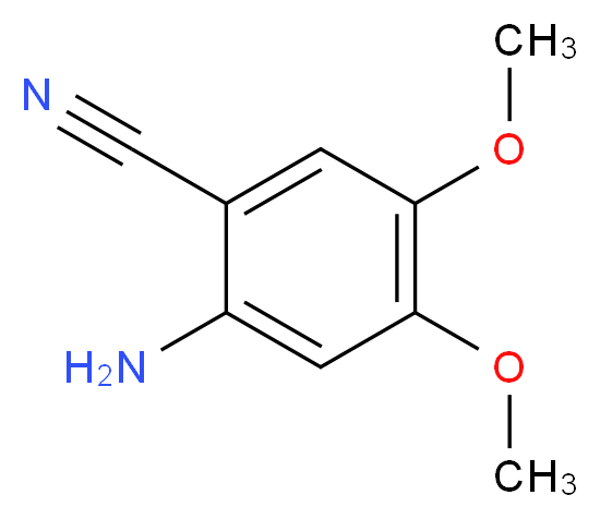 2-氨基-4,5-二甲氧基苯腈_分子结构_CAS_26961-27-3)