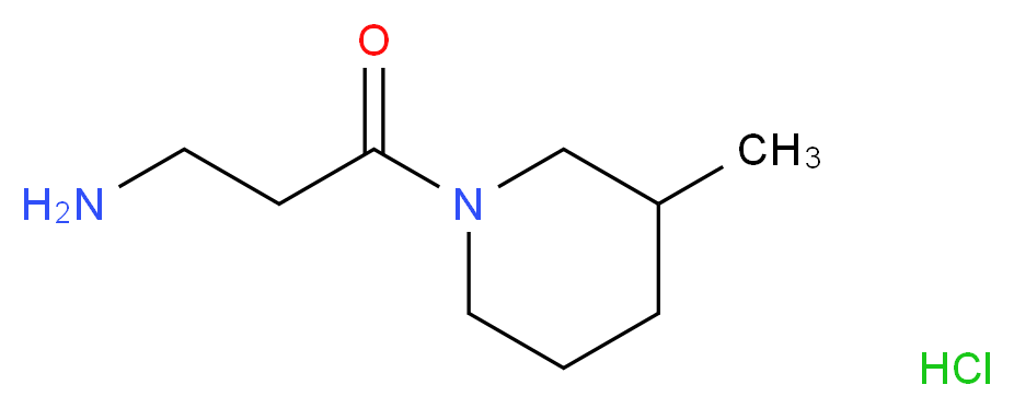 3-Amino-1-(3-methyl-1-piperidinyl)-1-propanone hydrochloride_分子结构_CAS_)