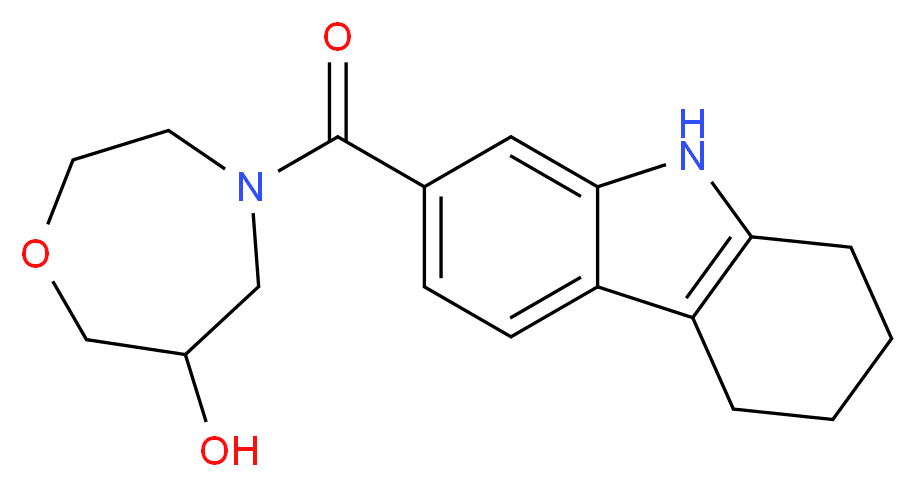 4-(2,3,4,9-tetrahydro-1H-carbazol-7-ylcarbonyl)-1,4-oxazepan-6-ol_分子结构_CAS_)