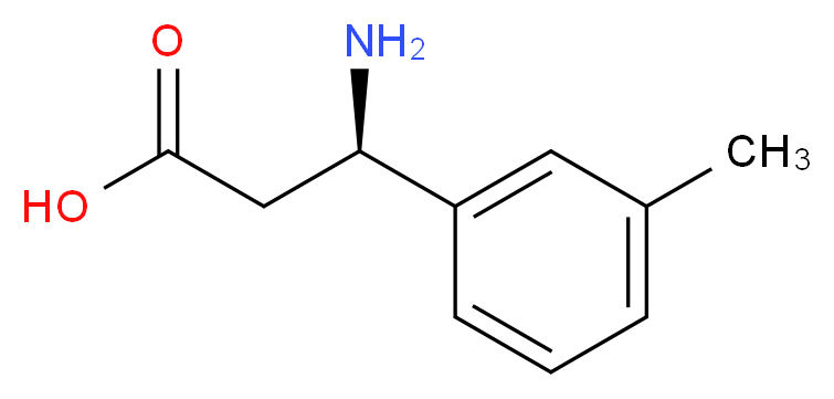 (3R)-3-amino-3-(3-methylphenyl)propanoic acid_分子结构_CAS_748128-33-8