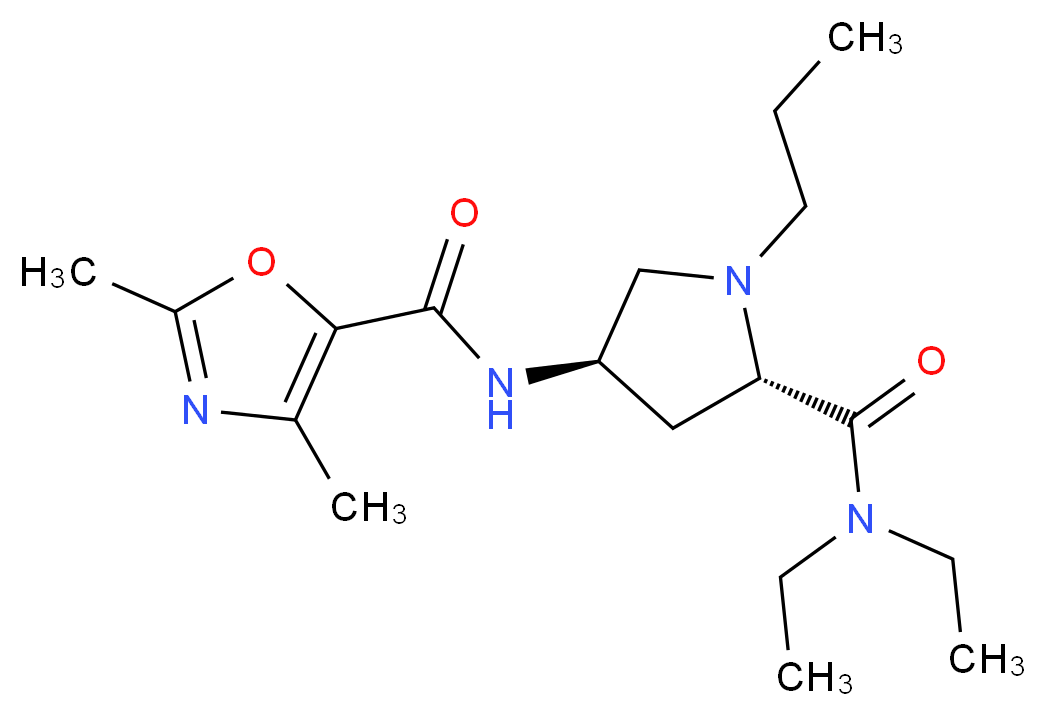 (4R)-4-{[(2,4-dimethyl-1,3-oxazol-5-yl)carbonyl]amino}-N,N-diethyl-1-propyl-L-prolinamide_分子结构_CAS_)