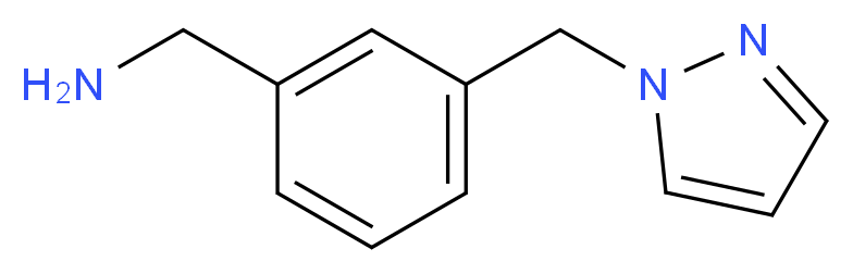 [3-(1H-pyrazol-1-ylmethyl)phenyl]methanamine_分子结构_CAS_)