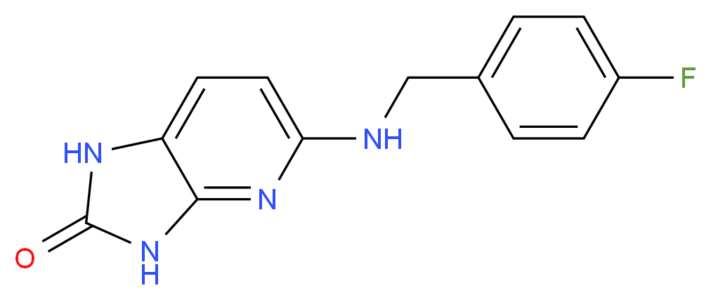 5-{[(4-fluorophenyl)methyl]amino}-1H,2H,3H-imidazo[4,5-b]pyridin-2-one_分子结构_CAS_951624-49-0