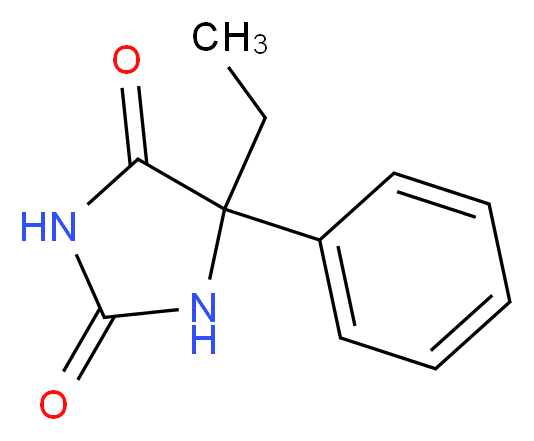 5-ethyl-5-phenylimidazolidine-2,4-dione_分子结构_CAS_631-07-2