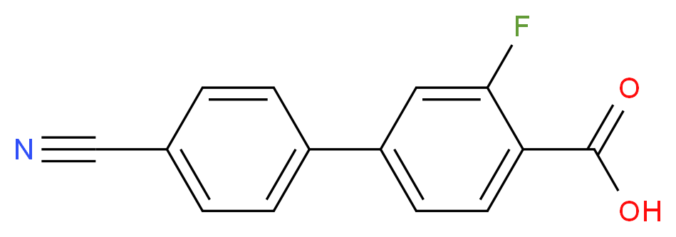 4-(4-cyanophenyl)-2-fluorobenzoic acid_分子结构_CAS_1261929-01-4